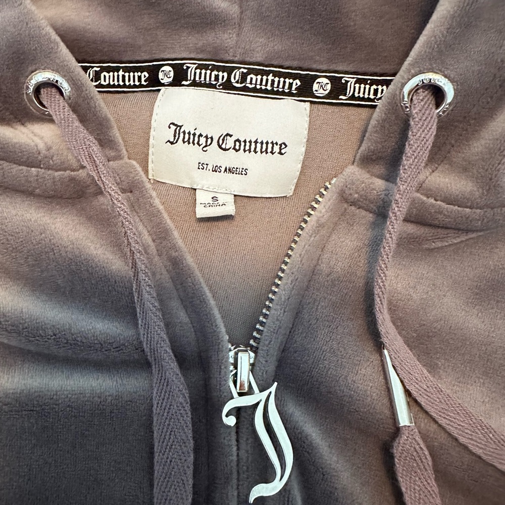 Fabulous Juicy Couture Gray Velour Tracksuit Size S - Picture 9 of 10